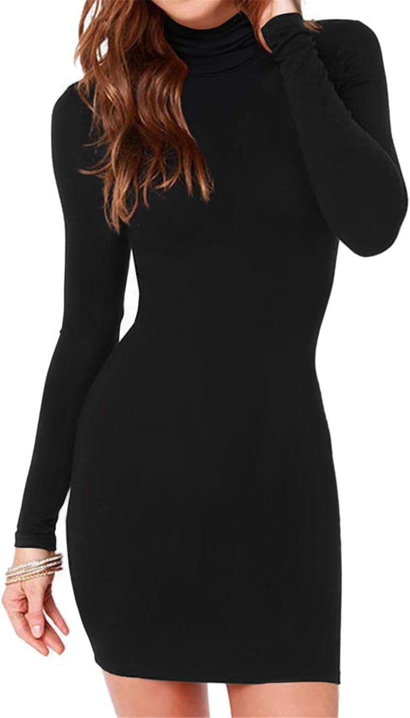 Women'S Sexy Casual Long Sleeve Short Dress Mini Dress Stripe Dresses